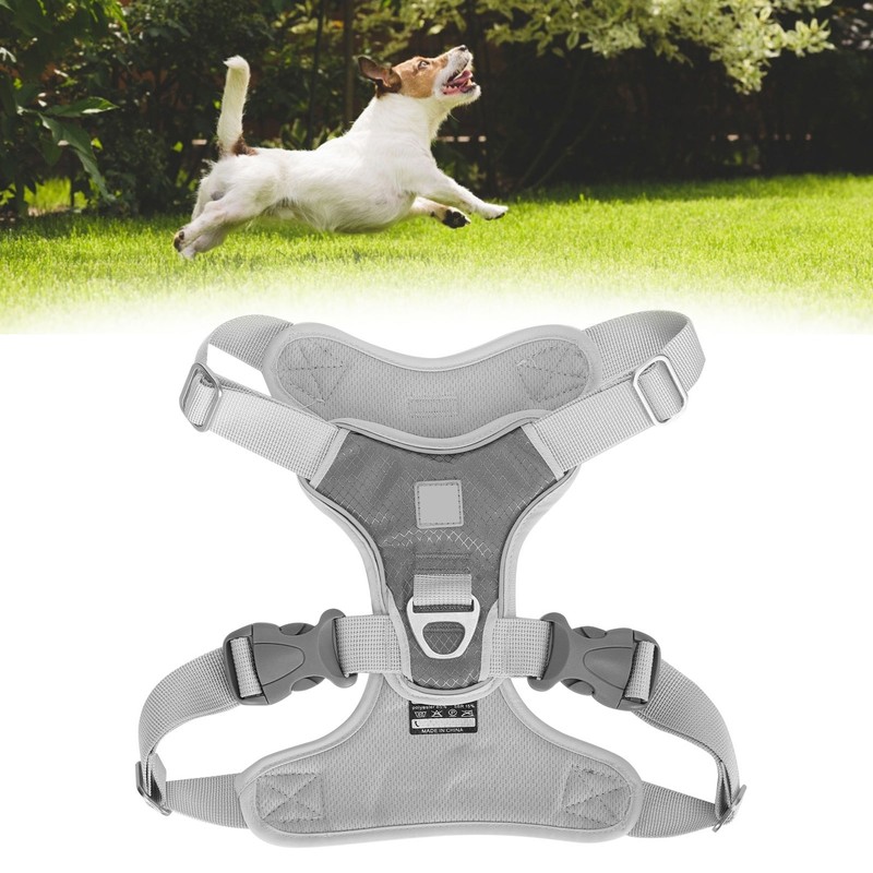 Pet Leash Vest Reflective Stripe Harness Adjustable Oxford Cloth Cat