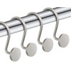 ZESLMG Shower Curtain Hooks, Nickel Shower Curtain Rings Rustproof Metal