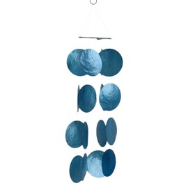ART-CRAFT Capiz Mother of Pearl Garland Blue as Hanging Decoration for Windows or Decoration Living Room but also as Garden Decoration Length 50 cm