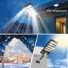 4-Pack Solar Street Lights, 30000lm Outdoor Flood Light with Dual