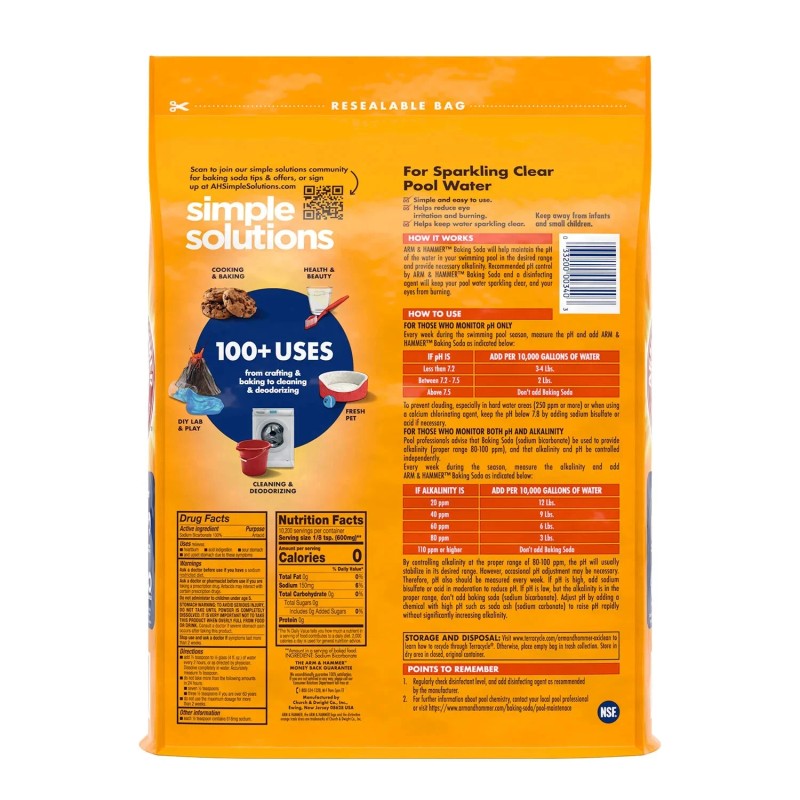 Arm & Hammer Pure Baking Soda 13.5 lbs Bulk Pack.