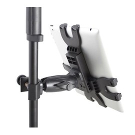 Gator Frameworks Adjustable Clamping Tablet Mount; Attach to Most Standard Mic Stands (GFW-UTL-TBLTCLMP)