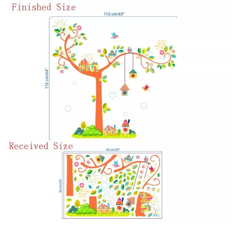 DaraBaby Vinil Infantil Casa De La Selva Cuarto Recamara Sala+