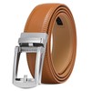 SENDEFN Men's Leather Belt 1 3/8" Automatic Ratchet Buckle Slide