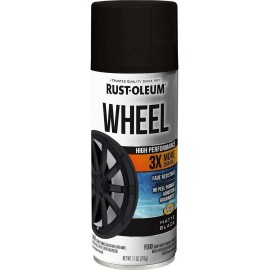 Rust-Oleum 366438 High Performance Wheel Spray Paint, 11 Oz, Matte Black