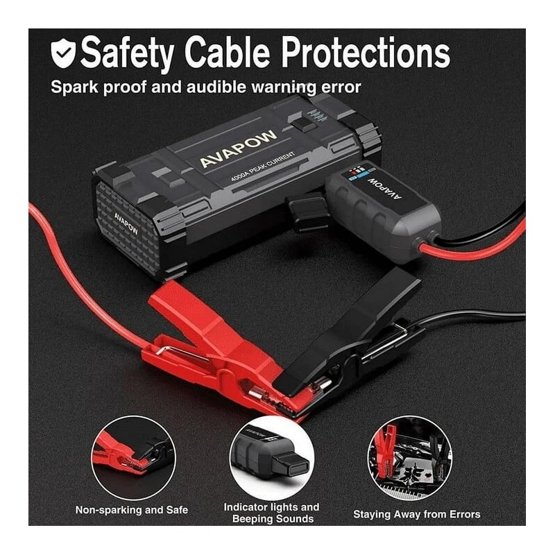 AVAPOW Brand New! AVAPOW A58 Car Jump Starter 4000A Peak