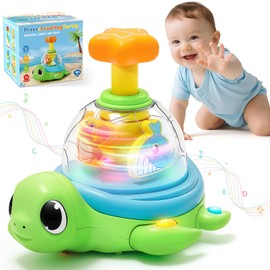 Musical Baby Toy for 1 Year Old - Crawling Turtle Infant Toys 6-12 Months, Press & Glow & Spin for Cause and Effect, Tummy Time Development, Christmas Birthday Gifts for 1 Yr Old Boy Girl 9-18 Month