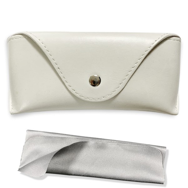 LogHog Portable Leather Glasses Case,Durable Soft Reading Eyeglass Pouch Slim