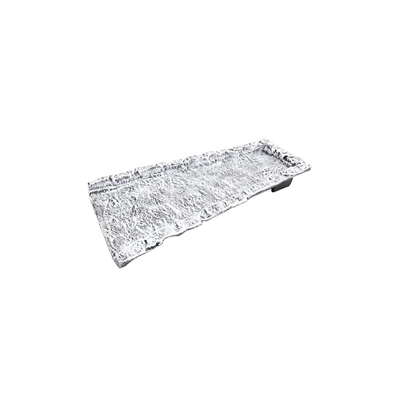 White Slate Stone Rock Cast Aluminum Metal Downspout Gutter 24