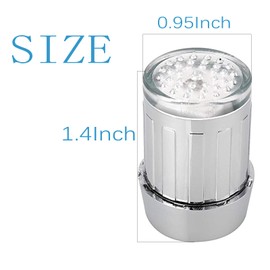 2 Packs 3-Color LED Water Faucet Temperature Sensitive Gradient Light Water Faucet Stream Color Changing Faucet Tap Sink Faucet for Kitchen/Bathroom