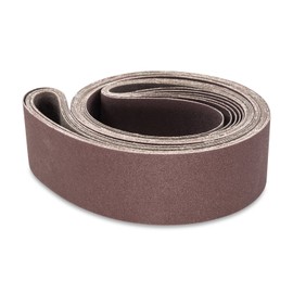 Red Label Abrasives 2 X 72 Inch 320 Grit Aluminum Oxide Metal Sanding Belts - Knife Sharpening Sanding Paper for Metal Working and Metal Finishing - Belt Sander Paper 6 Pack