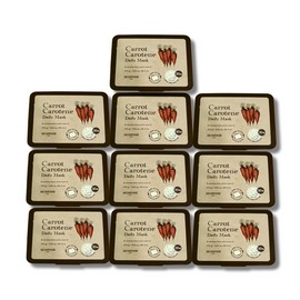 SKINFOOD Carrot Carotene Daily Mask 30 Pieces 10 Boxes Moisture Soothing Adhesion Sheet / 스킨푸드 캐롯 카로틴 데일리 마스크 30개입 10박스 수분진정 밀착 시트