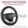 DONWELL For Toyota Car Steering Wheel Cover Carbon Black Leather
