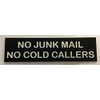 FSSS Ltd NO JUNK MAIL NO COLD CALLERS ENGRAVED ACRYLIC