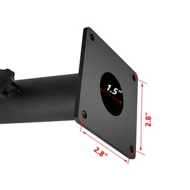 VANROUG Patio Umbrella Base Heavy Duty Umbrella Holder Outdoor Umbrella Base Stand Mount Double Hand-Turn Knob for Deck,Patio, Dock,Boat,Courtyard Balcony,Garden,Pontoons,Picnic Table