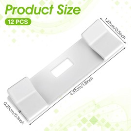 KFHENSOMR 12 PCS Vertical Blind Repair Vane Savers, Metal Vertical Blinds Repair Kit, Blind Clips Replacement Slats Parts, Louver Slat Privacy Blinds Hardware for Window Replacement Slats(White)