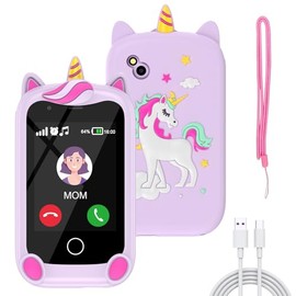 Smartphone Teléfono para Niños, Audiolibros Cuentos de Hadas Conocimiento Juego de Aprendizaje, Móviles Juguetes Electrónicos Educativos, Regalo para 