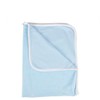 Popolini Baby Blanket Nicky Light Blue Organic Cotton 90 x