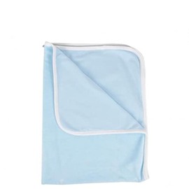 Popolini Baby Blanket Nicky Light Blue Organic Cotton 90 x 70 cm