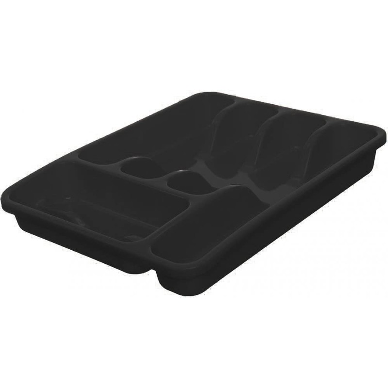 ECO 5 Compartment Plastic Cutlery Holder Tray Drawer Organiser Rack