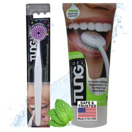 Peak Essentials - Gel natural para tung | Limpiador de lengua | Eliminador de olores | Lucha contra el mal aliento | menta fresca | sin BPA | Fabricado en Estados Unidos, Paquete principiante