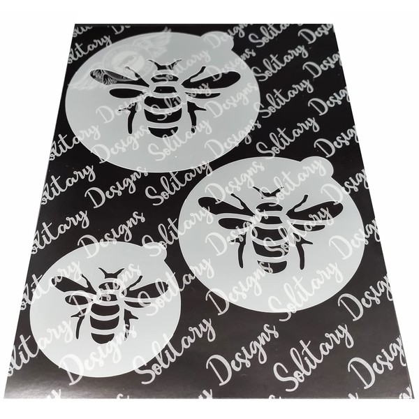 3X Round Bumble Bee Stencil repeatable Crafts & Furniture Painting upcycling Vintage Shabby Chic