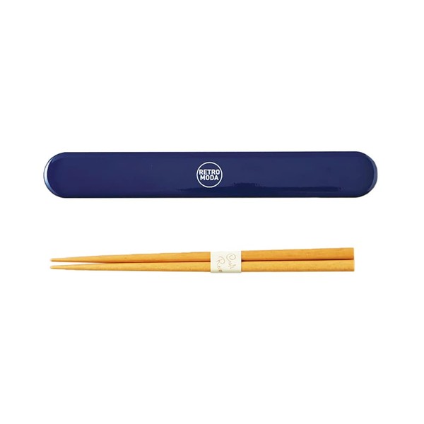 Takenaka Chopsticks Retro Moda Retro Moda Chopsticks Case Set, Navy,