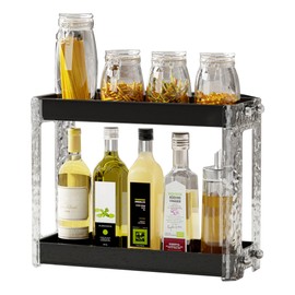 Shu’aa Perfume Organizer Skincare Organizers Makeup Organizer Countertop, 2 Tier Vanity Tray, Portable Cosmetic Display Cases, Perfume Tray, Makeup Storage for Bathroom, Vanity, Dresser, Skin Care