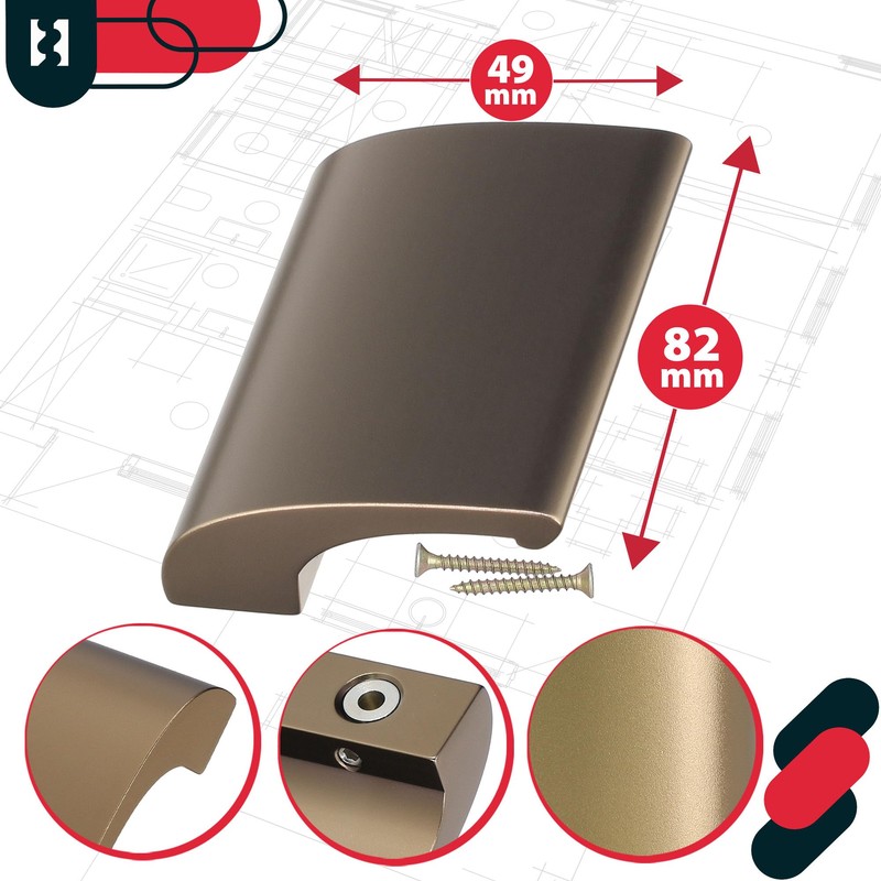 KOTARBAU Balcony Door Handle Gold Patio Door Handle DE LUXE