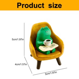 Bojueshaw 2PCS Mini Frog Ornament–DIY Desk Ornament for Display,Ideal for Office or Home Decor,Fun Decorative Piece for Bookshelf,Desk,or Car