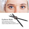 Eyebrow Stencil Ruler Black Stainless Steel Eyebrow Makeup Caliper Ruler