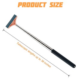 KHGUZ Car Rearview Mirror Wiper, Telescopic Vehicle Glass Squeegee Cleaner with Long Rod, Retractable Portable Window Windshield Cleaning Tool, Universal Automotive Accessories (Black)