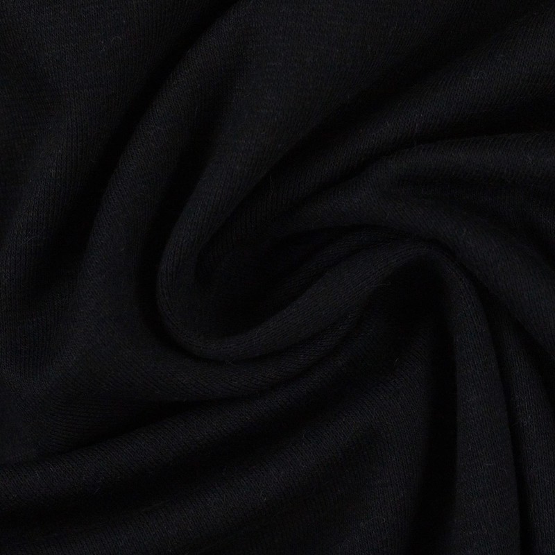 Swafing Vanessa Cotton Jersey Plain Coupon (Black, 0.5m) (299)