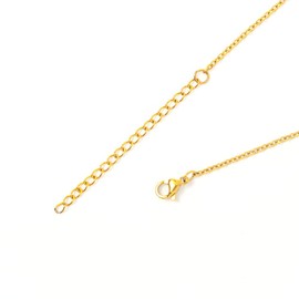 Gold Star Sign Circle Pendant Chain Necklace - Aries (21st March - 19th April) - Zodiac Constellation Horoscope Celestial Astrology Jewellery - Women Men Gift