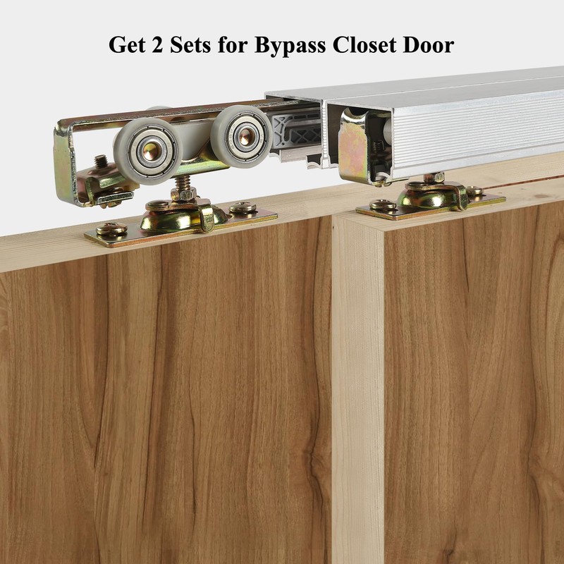 2 Pack Bi-Direction Pocket Door Soft Close/Open Hanger Fits Johnson