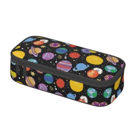 GVGOAGL Cartoon Space Planet Pencil Case Organizer Big Capacity Pencil Pouch Stationery With Zipper School Supplies Pencil Bag For Girls Boys Office
