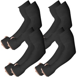 Volleyball Arm Sleeves for Men And Women to Cover Arms, Sun Uv Protection Compression Arm Warmers, Prevent Bruising on Thin Skin And Designed for Golf Football Baseball Sport Outdoors with Thumb Holes