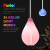 POITOI LED Poi Balls Rechargeable with 34 Vibrant Color Light