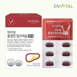 Envital [Onsale] Envital Rhodiola Rhodiola Milk Thistle Overnight 1 box (700mg x 60 tablets) Silymarin Hovenia Vitamin B / 엔바이탈 [온세일]엔바이탈 홍경천 밀크씨슬 밤새 1박스(700mg x 60정) 실리마린 헛개나무 비타민B