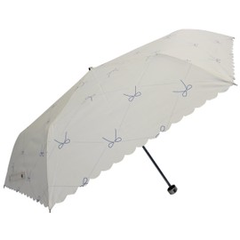 Women's Folding Umbrella, Ribs, 21.7 inches (55 cm), Stylish, Ribbon Pattern, Lightweight, Aluminum, Durable, Windproof, Fiberglass, Easy Storage, Large, Zippered Storage Bag, Yellow