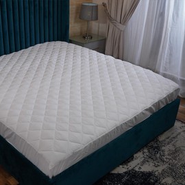 4AS Quilted Fitted Mattress Cover Bunk Bed 76x190 cm, Hypoallergenic Deep Fitted Breathable Mattress Topper, Mattress Pad Stretches up to 30 cm, Anti Allergy and Breathable Microfibre Covers