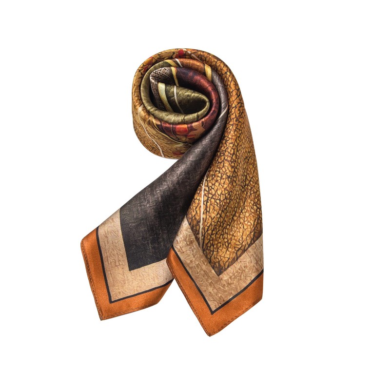 SHIROUYU 100% Mulberry Silk Scarf 27"x27" Square Women Neckerchief Headscarf