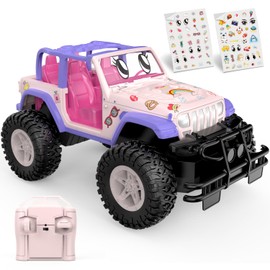 NQD Remote Control Car for Kids 1:16 Scale 80 Min Play 2.4Ghz Off Road RC Trucks with Stickers Toy Car Gift for Girls