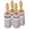 4 x Banana Plug Speakers 1 Pair - 24K Gold-Plated