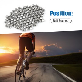 A ABSOPRO Bicycle Hub Wheel Bearing Steel Balls Repair 6 mm Diameter (Set of 90)