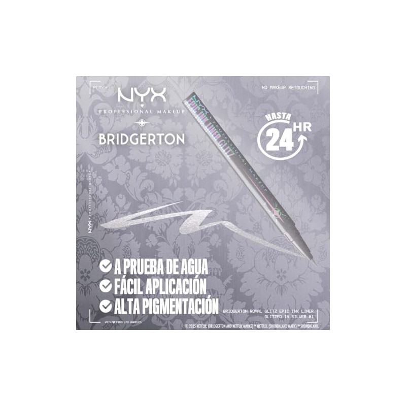 Nyx Professional Makeup, Bridgerton delineador de ojos, Tono: Glitzed in