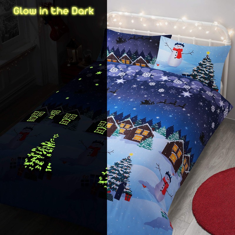 Velosso Christmas Glow in the Dark Xmas Snowman Tree Winter