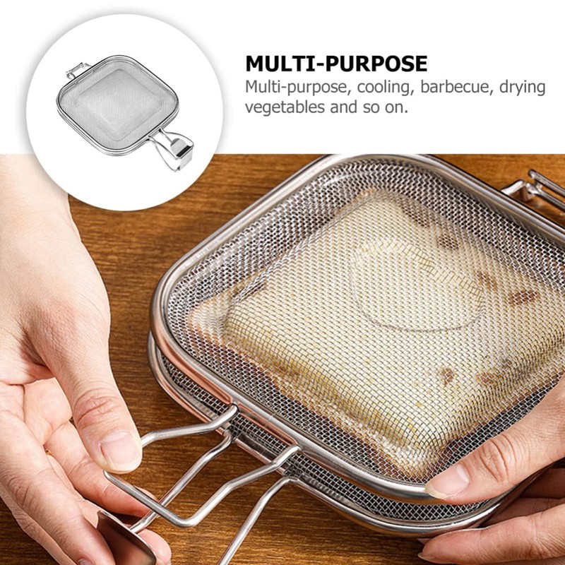 PACKOVE Sandwich Cage Toaster Sandwich Clip Sandwich Racks Breakfast Sandwich