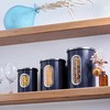 Mixpresso 3 Piece Blue Canisters Sets For The Kitchen, Jars