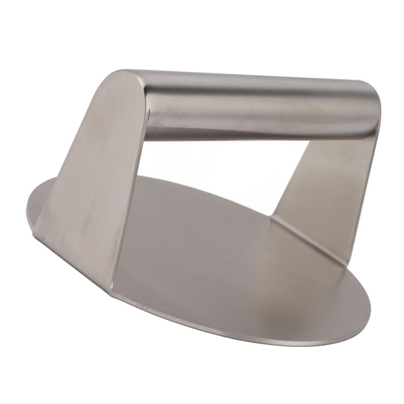 Stainless Steel Burger Press Professional Manual Adjustable Prevents Stick Grill